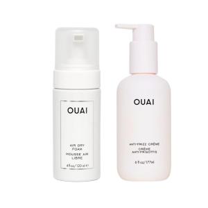 imageOUAI Anti Frizz Hair Styling Bundle  Includes Anti Frizz Crme  Air Dry Foam for Frizz Control 2 Count 6 Oz 8 Oz