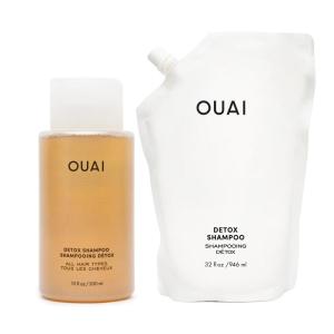 imageOUAI Detox Shampoo  Refill  Clarifying Shampoo for Build Up Oil Product ampamp Hard Water  Apple Cider Vinegar ampamp Keratin for Clean Refreshed Hair  Sulfate Free Hair Care 2 Count 10 Oz32 Oz