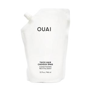 imageOUAI Thick Hair Conditioner Refill  Moisturizing Conditioner for Dry Frizzy Hair  Keratin Marshmallow Root Shea Butter and Avocado Oil  Paraben Phthalate ampamp Sulfate Free 32 Oz