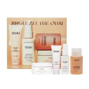 imageOUAI Gift Set  Travel Size Hair ampamp Body Care Set  Includes Detox Shampoo Deluxe Anti Frizz Cream Leave In Conditioner Scalp ampamp Body Scrub 4 Count