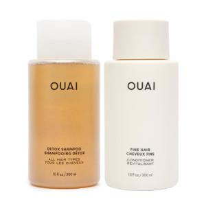 imageOUAI Detox Shampoo ampamp Fine Hair Conditioner Bundle  Clarifying Shampoo for Build Up Dirt Oil Product and Hard Water ampamp Volumizing Conditioner for Fine Hair 2 CountFine Hair Bundle