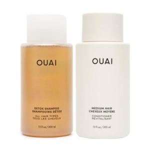imageOUAI Detox Shampoo ampamp Fine Hair Conditioner Bundle  Clarifying Shampoo for Build Up Dirt Oil Product and Hard Water ampamp Volumizing Conditioner for Fine Hair 2 CountMedium Hair Bundle