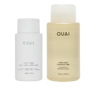 imageOUAI Hair Gloss and Fine Shampoo Bundle  Fine Hair Shine FrizzControl Volumizing Heat Protection 2 Count 6 Oz 10 Fl Oz