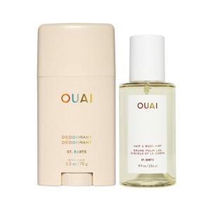 imageOUAI St Barts Body Fresh Duo  Aluminum Free Deodorant 25 oz  Hair and Body Mist 8 oz Tropical Scent for Everyday Freshness