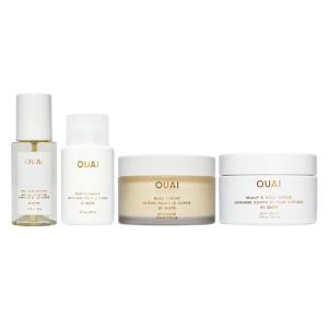 image:imageOUAI St Barts Travel Bundle  Includes Travel Size Scalp amp Body Scrub Foaming Shower Gel Hydrating Cream and Hair amp Body Mist 4 Count 34 Oz34 Oz3 Oz33 Oz