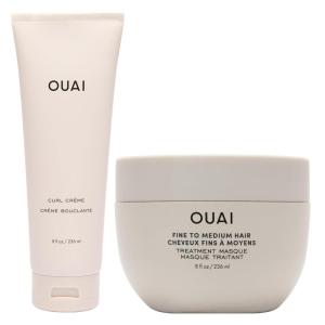 image:imageOUAI Curl Definition amp Repair Duo  Curl Defining Cream 8 oz Fine to Medium Hair Treatment Masque 8 Fl Oz Frizz Control Hydration amp Shine