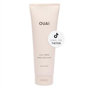 image:imageOUAI Travel Size Curl Cream  Curl Defining Cream with Chia amp Linseed Oil  Enhances Definition Hydration amp Shine  Tames Frizz amp Protects from Humidity  Curly Hair Products for Women 25 oz8 Ounce Pack of 1